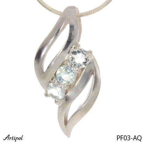 Pendant PF03-AQ with real Aquamarine