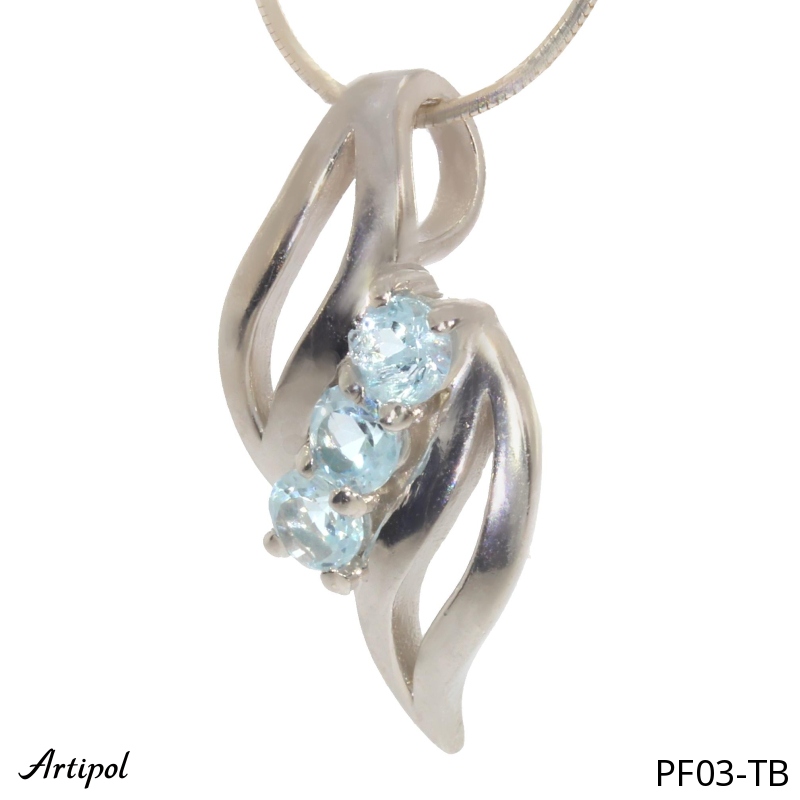 Pendant PF03-TB with real Blue Topaz