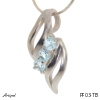 Pendant PF03-TB with real Blue Topaz