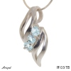 Pendant PF03-TB with real Blue topaz