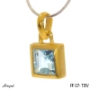 Pendant PF07-TBV with real Blue topaz