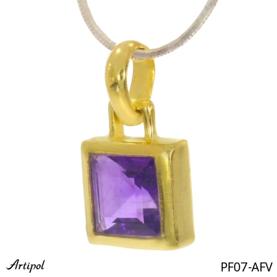 Pendant PF07-AFV with real Amethyst gold plated