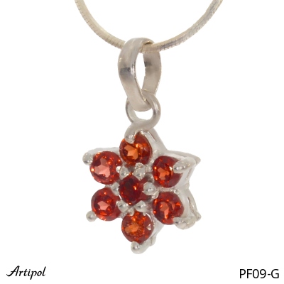 Pendant PF09-G with real Red garnet