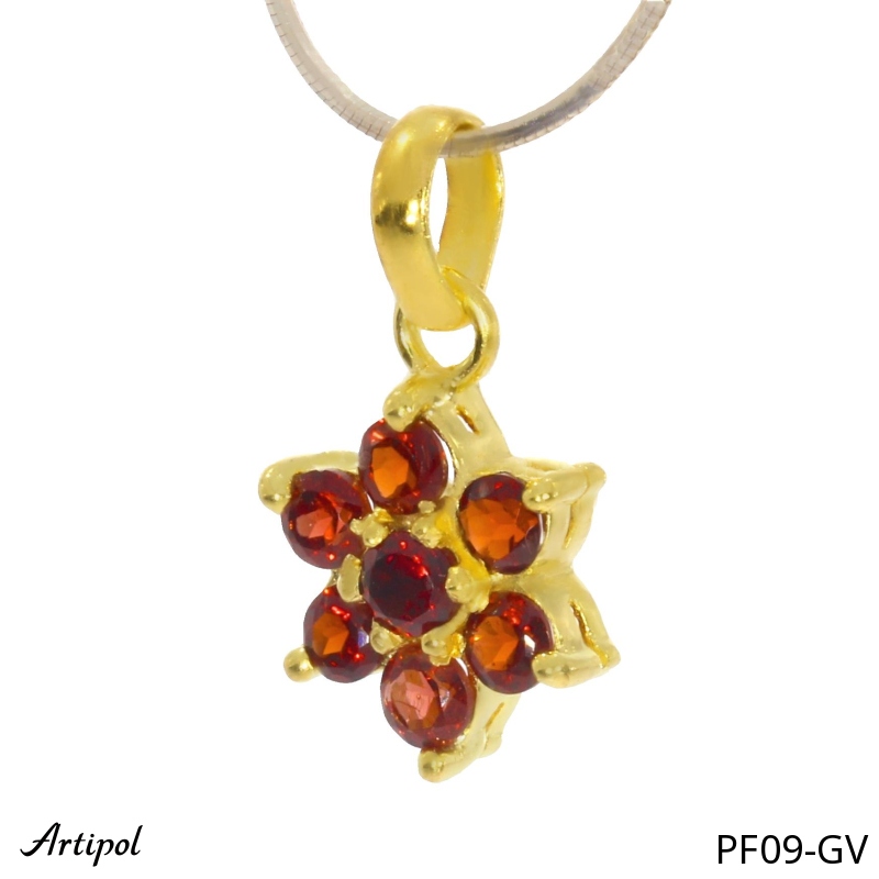 Pendant PF09-GV with real Garnet