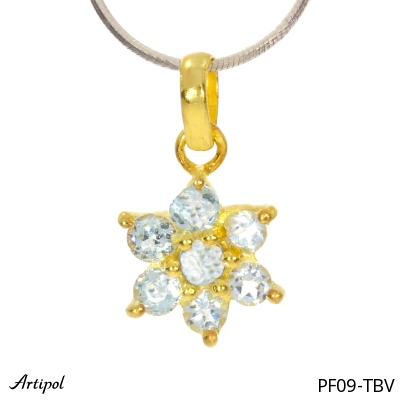 Pendant PF09-TBV with real Blue topaz
