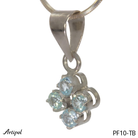 Pendant PF10-TB with real Blue topaz