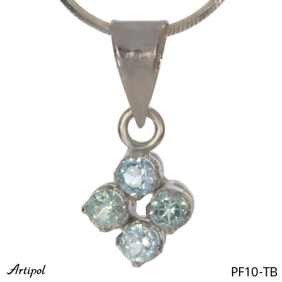 Pendant PF10-TB with real Blue topaz