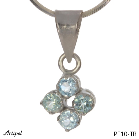 Pendant PF10-TB with real Blue Topaz
