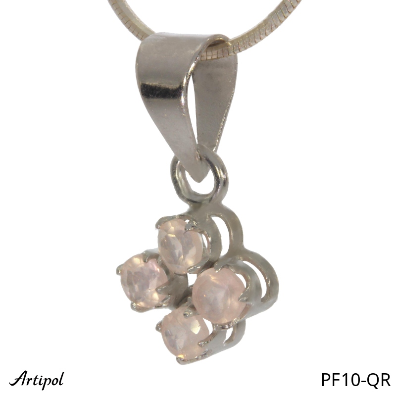 Pendentif PF10-QR en Quartz rose véritable