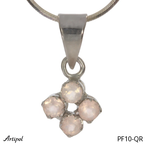 Pendentif PF10-QR en Quartz rose véritable