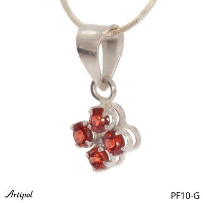 Pendant PF10-G with real Red garnet