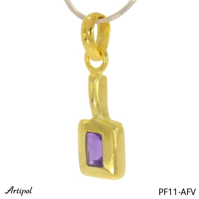Pendant PF11-AFV with real Amethyst gold plated