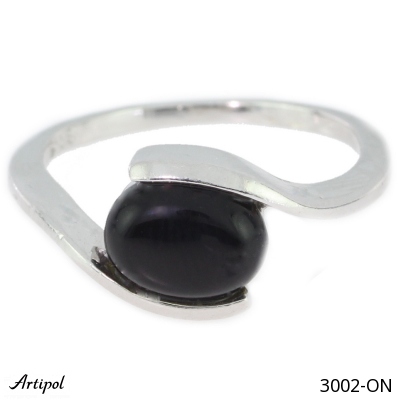 Ring 3002-ON mit echter Schwarzem Onyx