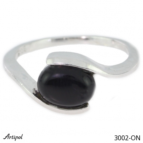 Bague 3002-ON en Onyx noir véritable