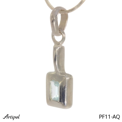 Pendant PF11-AQ with real Aquamarine