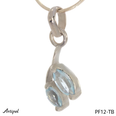 Pendant PF12-TB with real Blue topaz