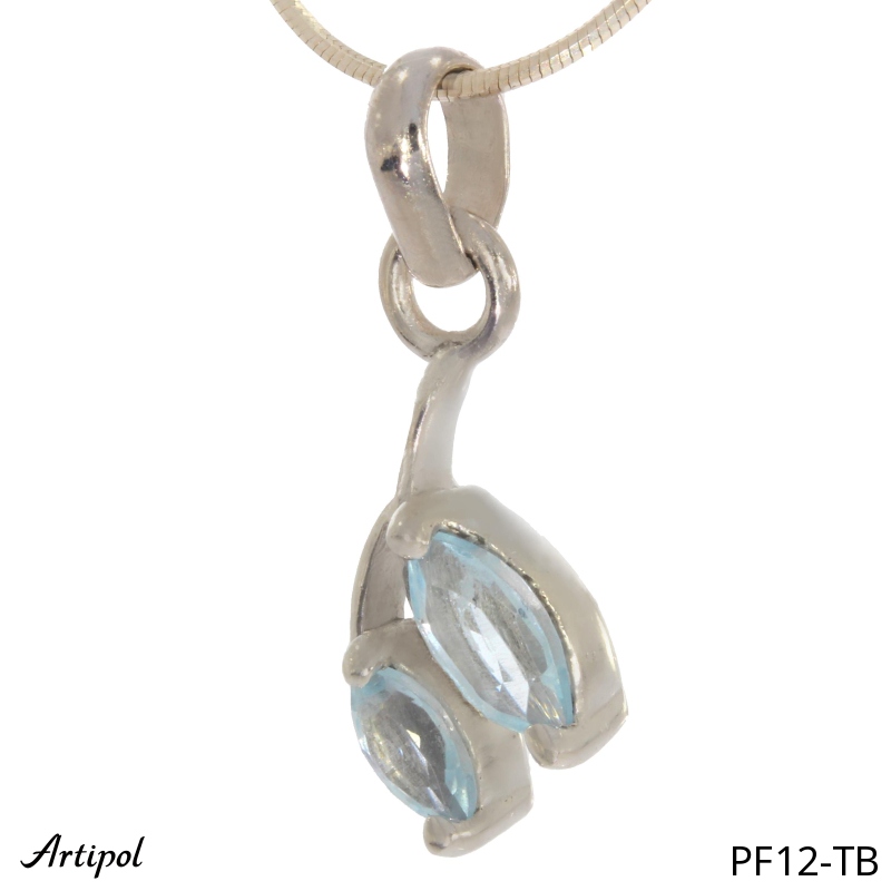 Pendant PF12-TB with real Blue Topaz