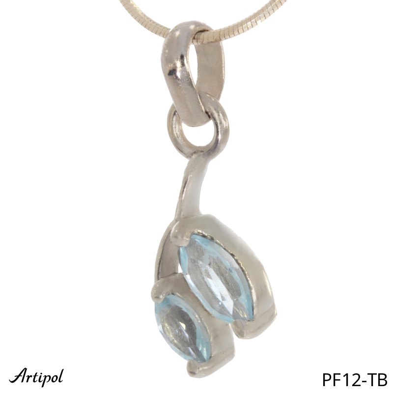 Pendant PF12-TB with real Blue topaz