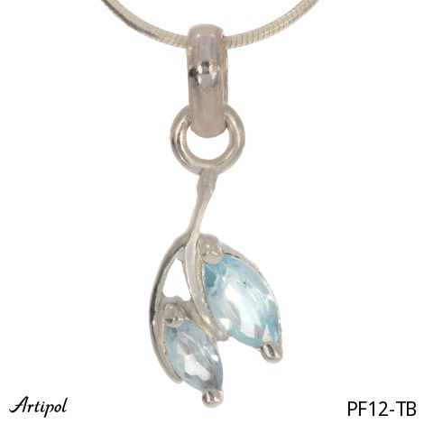 Pendant PF12-TB with real Blue topaz