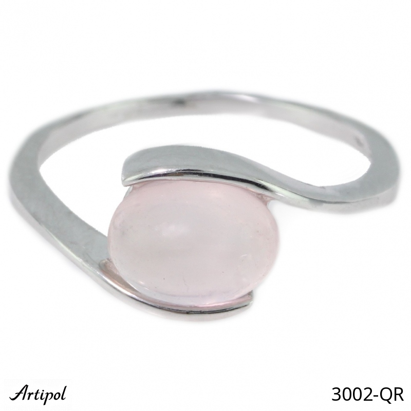 Ring 3002-QR with real Rose Quartz