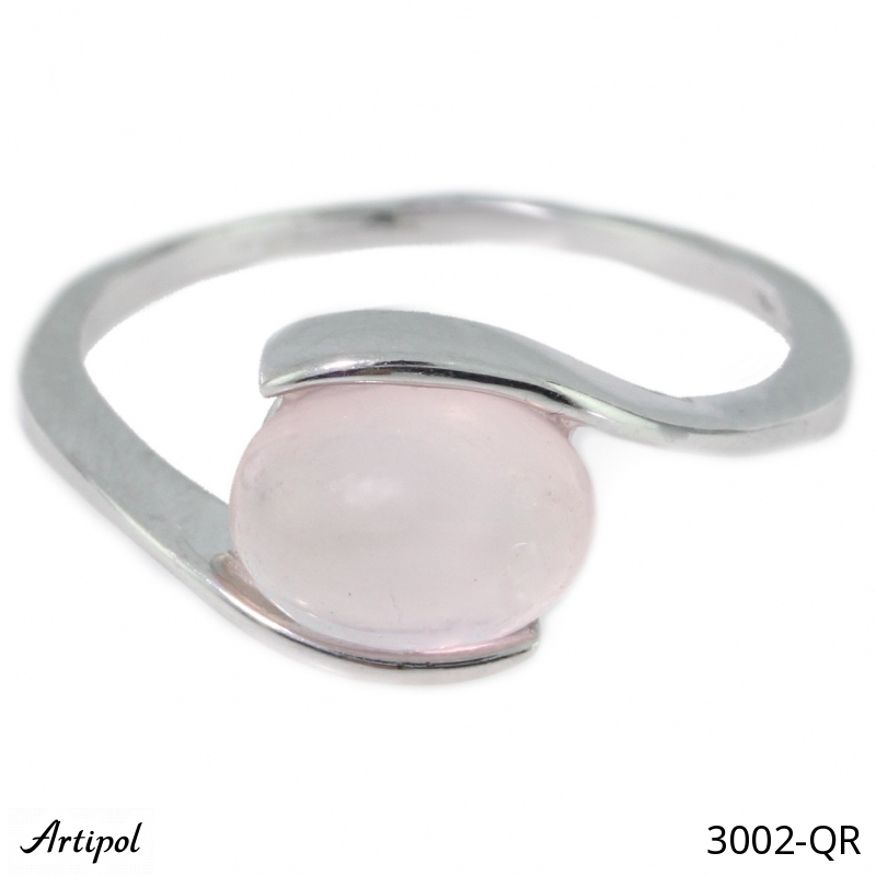 Ring 3002-QR with real Rose quartz