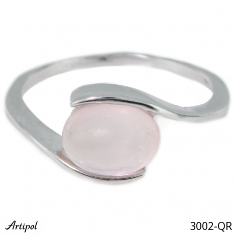 Ring 3002-QR mit echter Rosenquarz