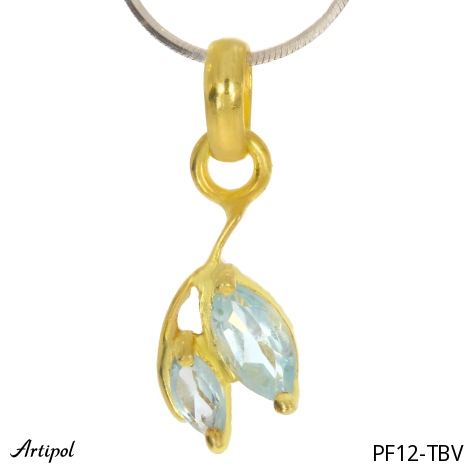 Pendant PF12-TBV with real Blue topaz