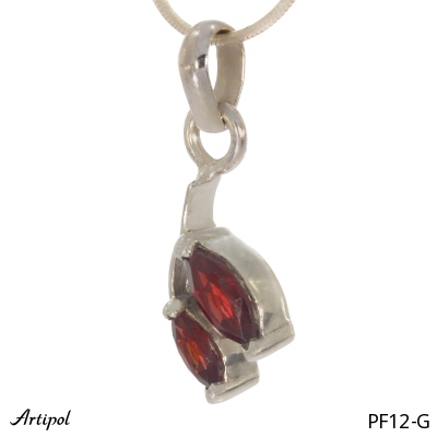 Pendant PF12-G with real Red garnet
