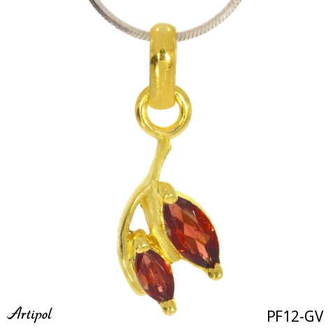 Pendant PF12-GV with real Garnet