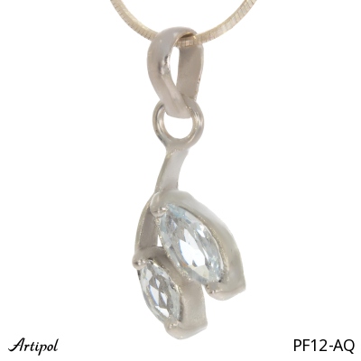 Pendentif PF12-AQ en Aigue-marine véritable