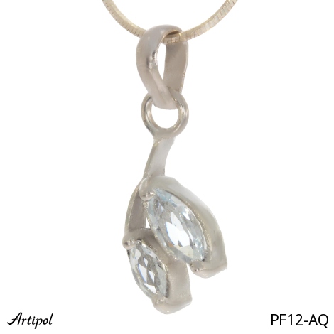 Pendentif PF12-AQ en Aigue-marine véritable