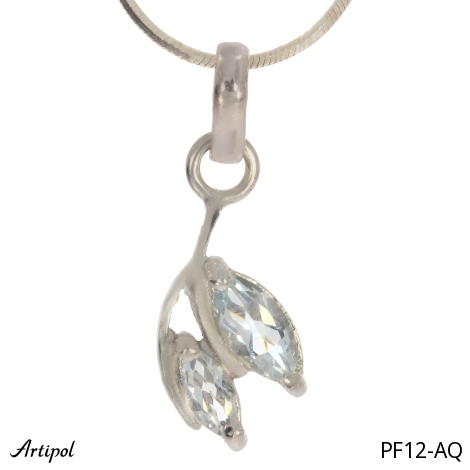 Pendant PF12-AQ with real Aquamarine
