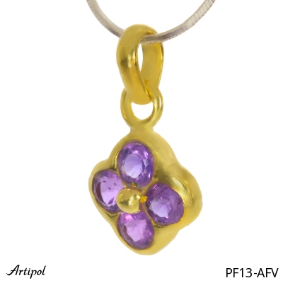 Pendant PF13-AFV with real Amethyst gold plated