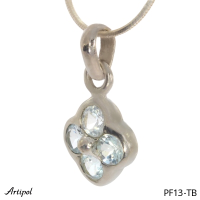 Pendant PF13-TB with real Blue topaz