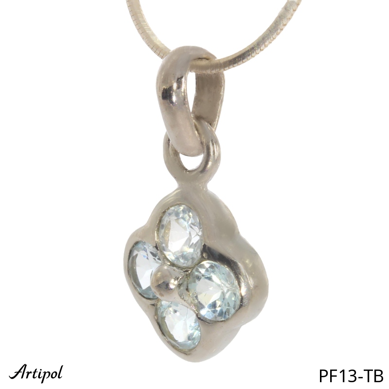 Pendant PF13-TB with real Blue Topaz