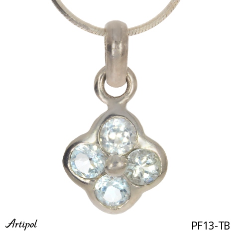 Pendentif PF13-TB en Topaze bleue véritable