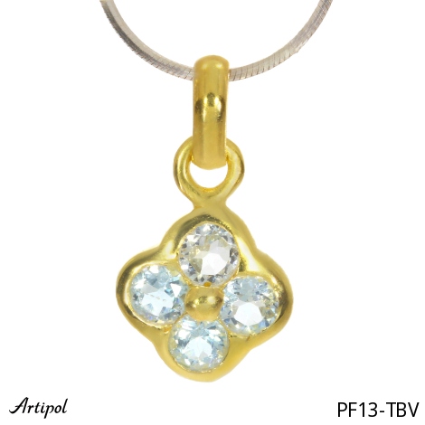 Pendant PF13-TBV with real Blue topaz