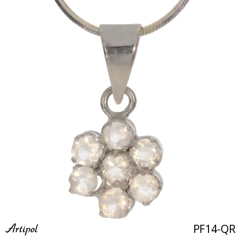 Pendant PF14-QR with real Rose quartz