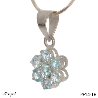 Anhänger PF14-TB mit echter Blauem Topas