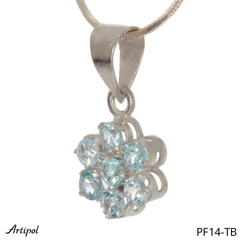 Anhänger PF14-TB mit echter Blauem Topas