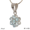 Pendant PF14-TB with real Blue Topaz