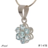 Pendant PF14-TB with real Blue topaz