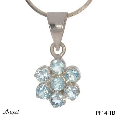 Pendant PF14-TB with real Blue topaz