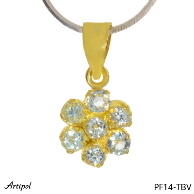 Pendant PF14-TBV with real Blue topaz