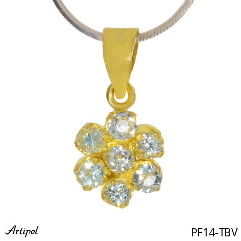Pendentif PF14-TBV en Topaze bleue véritable