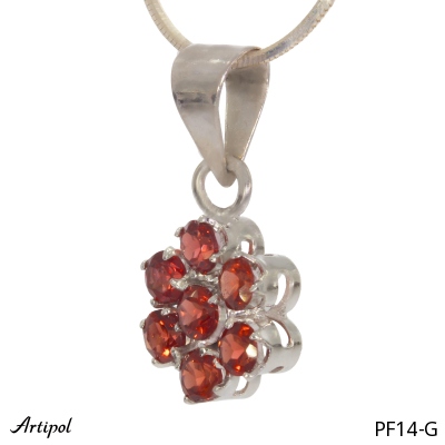 Pendant PF14-G with real Red garnet