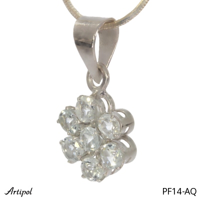 Pendentif PF14-AQ en Aigue-marine véritable