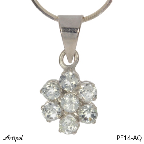 Pendant PF14-AQ with real Aquamarine