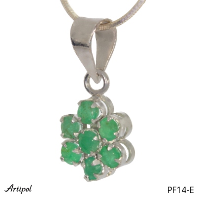 Pendant PF14-E with real Emerald