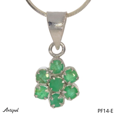 Pendant PF14-E with real Emerald